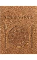 366 Days Restaurant Reservations Book: 2020 Guest Booking Diary & Hostess Table Log Journal with Beautiful Cover with brown pressed faux leather design.