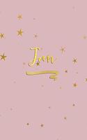 Jan: Personalized Journal to Write In - Rose Gold Line Journal