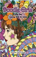 Doodle Girls Travel Size Coloring Book for Adults