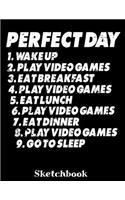 Perfect Day Play Video Games Sketchbook