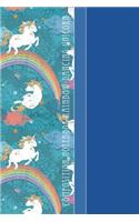 Composition Notebook Rainbow Dancing Unicorn: Cool Rainbow Unicorn Pattern 6 X 9 College Ruled Paper Notebook, Appreciation, Quote Journal or Diary Unique Inspirational Gift for Friend or Teache