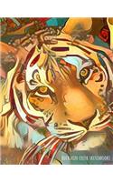 Sketchbook: Tiger: 8.5 X 11 Inches - 200 Blank Pages with Borders