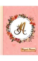 "a" - Elegant Planner: Womens' 2019 Floral Calendar - Monthly, Weekly and Daily Entries