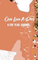 One Line a Day. a Five Year Journal.: Modern Abstract Rust Geological Rocks Diary Notebook for Daily Journal Writing. One Day Per Page for 5 Years.