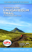 Trekking Map: Iceland's Laugavegur Trail & Fimmvorduhals Trail