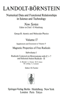 Radicals Centered on Heteroatoms with Z > 7 and Selected Anion Radicals II / Heteroatomzentrierte (Z > 7) Radikale Und Ausgewählte Anionradikale II