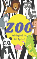 ZOO Coloring Book For Kids Age 3-8