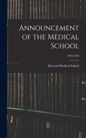 Announcement of the Medical School; 1929-1930