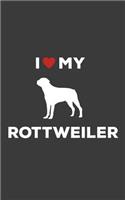 My Rottweiler: I Love My Rottweiler Heart Notebook - Animal Canine Doodle Diary Book As Gift For Dog Lover Or Owner Who Loves Or Owns Dogs Like Rottweilers With Re