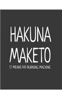 Hakuna Maketo. It Means Fat-Burning Machine