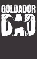 Goldador Notebook: Dog Dad Papa Fathers Day Gift 6x9 Dot Grid Dotted 120 Pages for School College