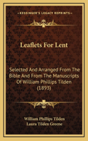 Leaflets For Lent
