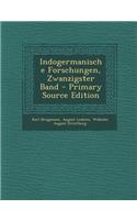 Indogermanische Forschungen, Zwanzigster Band