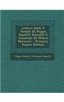 Lettere Edite E Inedite Di Flippo Sassetti