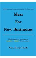 Ideas for New Businesses