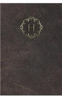 Monogram "H" Notebook: (8 Monogram Aged 150 Lined)