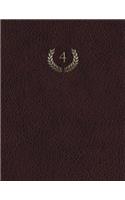 Monogram "4" Grid Sketchbook: (30 Monogram Maroon 150 Grid-Sketch)