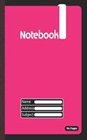 Paper notebook with line ruled pages for journals and notebooks: Wide ruled paper notebook 96 pages