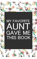 My Favorite Aunt Gave me this book
