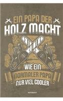Ein Papa der Holz macht Wie ein normaler Papa nur viel cooler - Notizbuch: Für Holzfäller, Holzliebhaber - Notizbuch Tagebuch ... - Holzfäller, Waldarbeiter & Förster Geschenk Holz Wald Motorsäge Fans Notebook