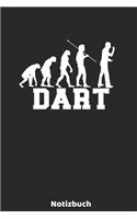 Dart Notizbuch: 6'x9' 120 linierte Seiten - Dart Evolution Spieler Notizbuch - Weihnachtsgeschenk oder Geburtstagsgeschenk - Idee für Dart Fans, Spieler, Trainer, d