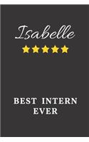 Isabelle Best Intern Ever: Un-dated Daily Planner Appreciation Gift for Female Intern Personalized with Name