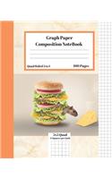 Graph Composition Notebook 5 Squares per inch 5x5 Quad Ruled 5 to 1 100 Sheets: Cute Funny Mouse and Cheese Gift Notepad / Grid Squared Paper Back To School Gift Notebook For Math Teens Science Adults Students Programmers note t