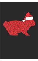 Rabbit with Santa Hat Christmas Notebook - Christmas Rabbit Journal - Christmas Gift for Animal Or Rabbit Lovers, Zookeepers, Veterinaries
