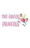 2nd Grade Princess: Unicorn Second Grade Girls School Activity Notebook