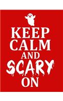Ghost Keep Calm Grid Composition Notebook