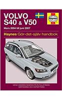 Volvo S40 and V50 Mars (2004 - Juni 2007) Haynes Repair Manual (svenske utgava)