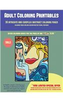 Adult Coloring Printables (36 intricate and complex abstract coloring pages)
