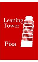 Leaning Tower of Pisa - Red Lined Notebook: Medium Ruled, Soft Cover, 6 x 9 Journal, 101 Pages