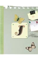 Monogrammed J Dot Grid Bullet Journal: 8.5" x 11" Soft Matte Cover 150 pages(Letter J Monogram Bullet Diary)
