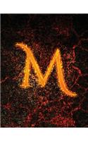 Monogram "M" Sketchbook: Blank Art Pad Notebook Journal(13 Monogram Fire 150 Sketch)
