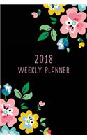 2018 Weekly Planner: 12 Month Weekly Planner / Notebook / Diary / Journal / 2018 Calendar / Organizer - 1-Page-a-Week- Extra dots and blank pages for journaling, plannin