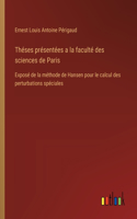 Théses présentées a la faculté des sciences de Paris