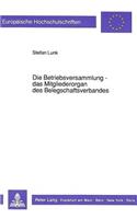 Die Betriebsversammlung - das Mitgliederorgan des Belegschaftsverbandes