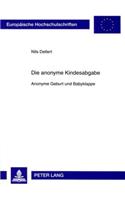 Die Anonyme Kindesabgabe: Anonyme Geburt Und Babyklappe(4845 Europaeische Hochschulschriften Recht)