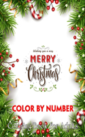 Merry Christmas Color By Number Coloring Book For Adults