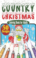 Country Christmas Coloring Book for Adults