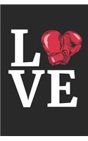 Boxing Notebook - Boxing Gloves 'I Love Boxing' Boxing Boxer Gift - Boxing Journal