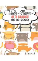 Weekly Planner At A Glance 2019 2020