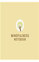 Mindfulness notebook: Yellow tree wellbeing lined notebook jotter