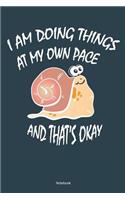 I Am Doing Thing At My Own Pace And That´s Okay Notebook