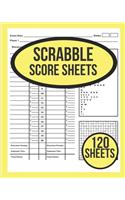 Scrabble Game Score Sheets For 2 Players