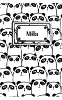 Mila: Liniertes Panda Notizbuch oder Pandabär Notizheft liniert - Pandas Journal für Männer und Frauen mit Linien