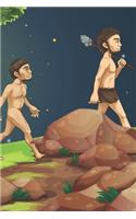 Evolution Monkey to Man - Blank Lined Notebook