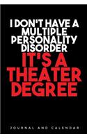 I Don't Have a Multiple Personality Disorder It's a Theater Degree