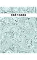 Notebook: Swirl Print Blue Cover Lined Paper Writing Notebook for School, Home & Office